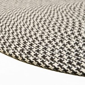 colonial mills milton houndstooth tweed braided rug, 4x6, gray