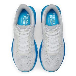 New Balance Women's Fresh Foam X 880 V12 Running Shoe, White/Vibrant Sky/Serene Blue, 9