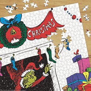 Dr. Seuss “Merry Grinchmas” 1000 Piece Jigsaw Puzzle | Collectible Puzzle Featuring The Grinch | Artwork Celebrating Classic Children's Book | Officially-Licensed Dr. Seuss Puzzle & Merchandise