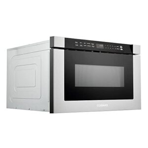 COSMO COS-12MWDSS-NH 24 in. Built-in Microwave Drawer with Automatic Presets, Touch Controls, Defrosting Rack and 1.2 cu. ft. Capacity in Stainless Steel