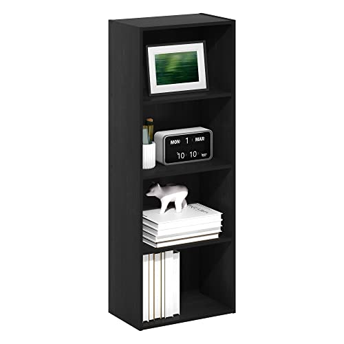Furinno Luder Bookcase / Book / Storage, 4-Tier, Blackwood