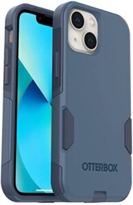 otterbox commuter slim case for iphone 13 mini and iphone 12 mini (mini version only) non-retail packaging - rock skip blue