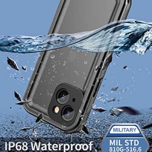 SPORTLINK Compatible with iPhone 13 Mini Waterproof Shockproof Case with Built in Screen Protector - Full Body Heavy Duty Dustproof Rugged 360°Full Sealed Protective Cover 5.4 Inch (Black)