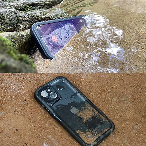 SPORTLINK Compatible with iPhone 13 Mini Waterproof Shockproof Case with Built in Screen Protector - Full Body Heavy Duty Dustproof Rugged 360°Full Sealed Protective Cover 5.4 Inch (Black)