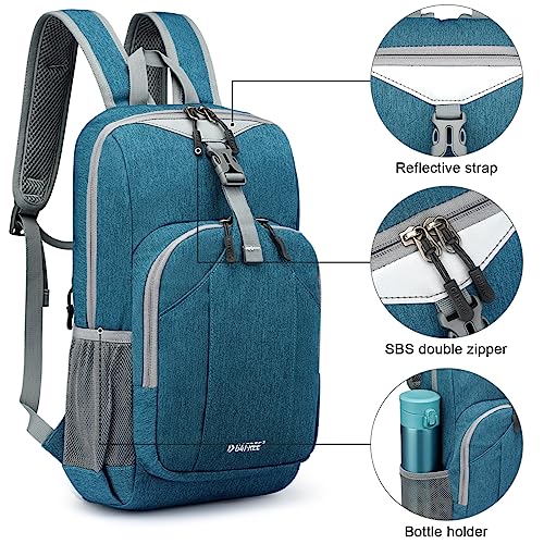 G4Free Mini 10L Hiking Daypack Small Hiking Backpack Cycling Compact Shoulder Backpack Outdoor for Men Women(Teal Blue)