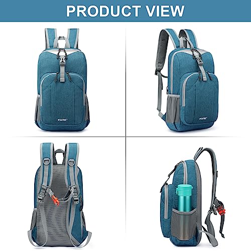 G4Free Mini 10L Hiking Daypack Small Hiking Backpack Cycling Compact Shoulder Backpack Outdoor for Men Women(Teal Blue)