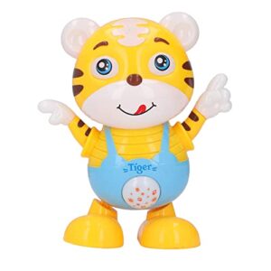 vgeby dancing robot toy, dancing robot toy cute cartoon tiger electric light music eco friendly safe durable kids robot for kids