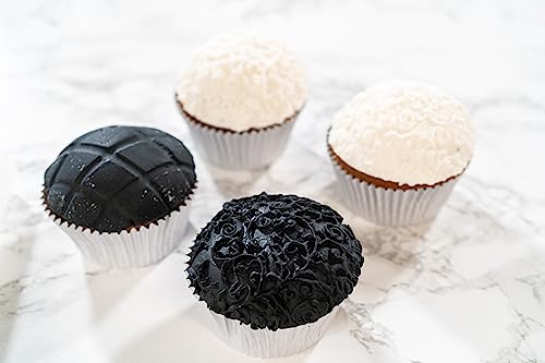 Bakerpan Premium Rolled Black Fondant for Cake Decorating, Vanilla Flavor - 4.4 Ounces