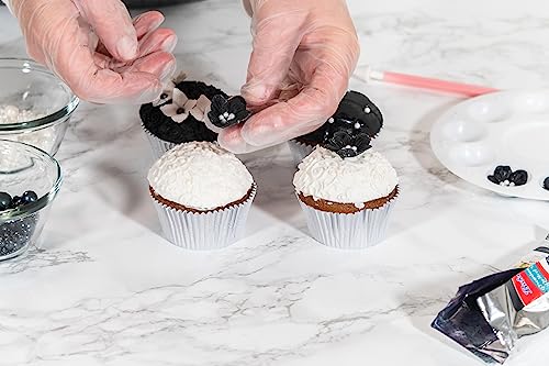 Bakerpan Premium Rolled Black Fondant for Cake Decorating, Vanilla Flavor - 4.4 Ounces