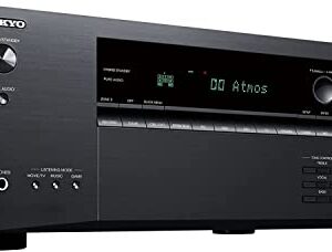 Onkyo TX-NR6050 + 7.2 Channel Network Home Theater | Smart AV Receiver | 8K/60, 4K/120Hz | 90W | HDR | VRR | DTS | Dolby Atmos | ALLM | QFT | Includes Kwalicable Micro SD Card & Cleaning Cloth