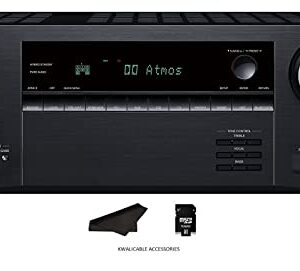 Onkyo TX-NR6050 + 7.2 Channel Network Home Theater | Smart AV Receiver | 8K/60, 4K/120Hz | 90W | HDR | VRR | DTS | Dolby Atmos | ALLM | QFT | Includes Kwalicable Micro SD Card & Cleaning Cloth