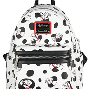 Loungefly Disney 101 Dalmatians Spots and Pups Lucky Penny Patch Allover Print Mini Backpack