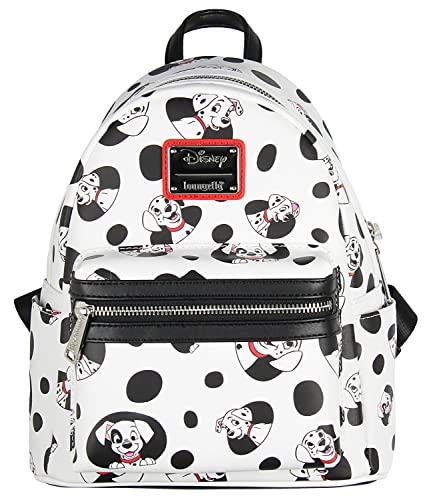 Loungefly Disney 101 Dalmatians Spots and Pups Lucky Penny Patch Allover Print Mini Backpack