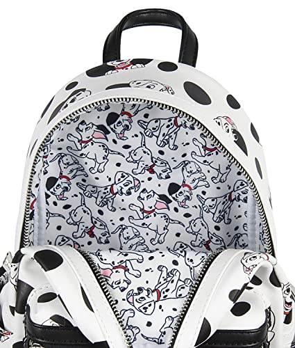 Loungefly Disney 101 Dalmatians Spots and Pups Lucky Penny Patch Allover Print Mini Backpack