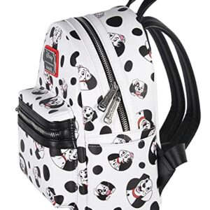 Loungefly Disney 101 Dalmatians Spots and Pups Lucky Penny Patch Allover Print Mini Backpack