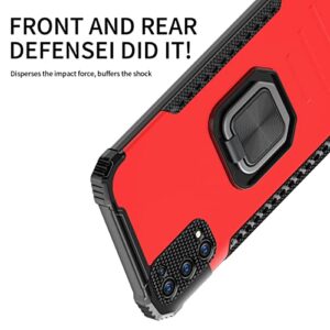 Back Case Cover for Oppo Realme 7 Pro Case,Drop Tested Cover with Magnetic Kickstand Ring Car Mount Protective Case,Hybrid Hard PC Soft TPU Shockproof Protective Case Protective Case