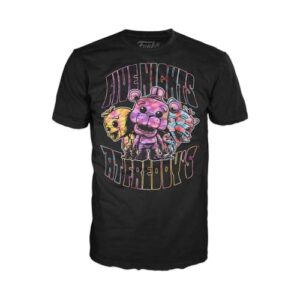 funko pop! boxed tee: five nights at freddy's - summer tie dye, adult small