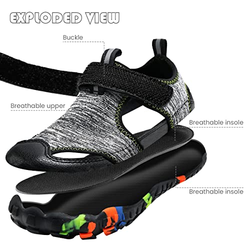 Boys Girls Water Shoes Sports Hiking Athletic Sandals Closed-Toe Lightweight Comfort Outdoor Shoes Little Kid/Big Kid