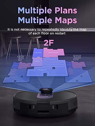 OBODE Robot Vacuum and mop Combo, 4000Pa Suction, LDS Navigation, Self Emptying and Intelligent Mop Lifting, 180mins Runtime, Compatible with WiFi/APP/Alexa, A8+