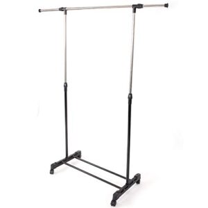 kcelarec standard rod clothing garment rack, rolling clothes organizer on wheels for hanging clothes