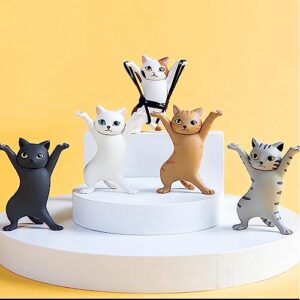 ATHAND 5PCS Enchanting Cat Airpod Holder - Cute Earbuds Headphone Stands Accessories - Unique Desk Accessories Birthday Gifts