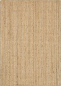 rugs.com hand braided jute rug – 4' x 6' natural flatweave rug perfect for entryways, kitchens, breakfast nooks, accent pieces