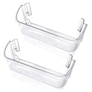 2 pack 240323002 refrigerator door bin shelf compatible with frigidaire & kenmore bottom 2 shelves on refrigerator side, ps429725, ap2115742 replacement parts upgraded