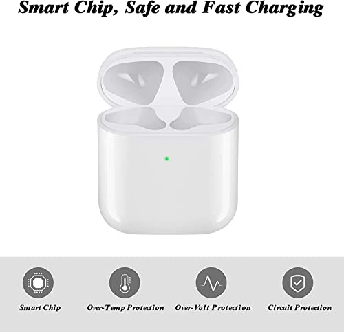 ooderlok Wireless Charging Case for Airpods - Airpod Charging Case Replacement Compatible for Airpods 1 2 with Bluetooth Pairing Sync Button, Airpods Charger Case 1/2 Generation, No Air Pods, white