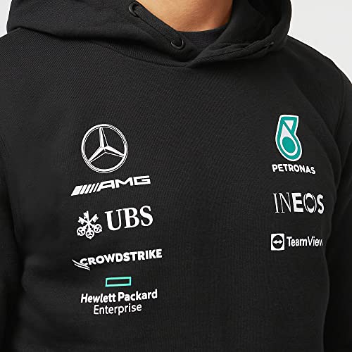 Mercedes AMG Petronas Formula One Team - Official Formula 1 Merchandise - 2022 Team Hoodie - Black - S