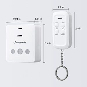 DEWENWILS Dimmer Switches for Led Lights, Remote Light Dimmer for Indoor Use, 100FT Range, Compatible with Dimmable LED/Tungsten Bulbs, FCC Certified