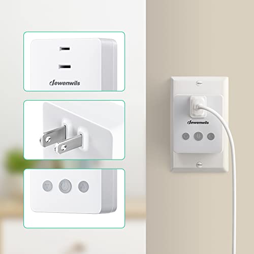 DEWENWILS Dimmer Switches for Led Lights, Remote Light Dimmer for Indoor Use, 100FT Range, Compatible with Dimmable LED/Tungsten Bulbs, FCC Certified