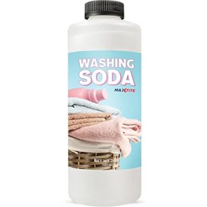 washing soda (2 lbs) - natural laundry detergent booster - non-toxic, unscented, hypoallergenic 99.9% pure sodium carbonate aka soda ash light flakes - hdpe container w/resealable child resistant cap