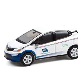 United States Postal Service 2017 Chevy Bolt, White and Blue - Greenlight 30263/48-1/64 Scale Diecast Model Toy Car