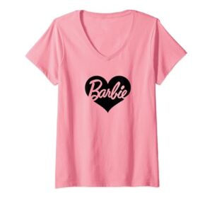 barbie logo heart v-neck t-shirt