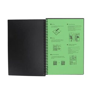 Zerodis Smart Reusable Notebook, A5 Erasable Waterproof PVC 7 Different Pages Wear Resistant Notepad Portable Erasable Journal Spiral Notepad for School Stationery