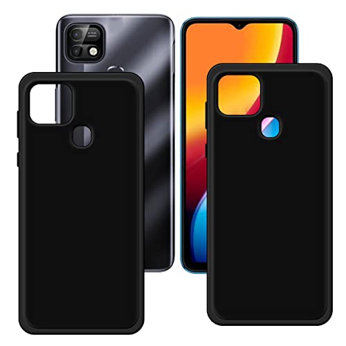 LMLQSZ [2 Pack] Black Cover for Infinix Smart 5 Pro, Flexible Silicone Slim fit Soft TPU Shell Cute Back Case Rubber Protective Case for Infinix Smart 5 Pro (6,52")