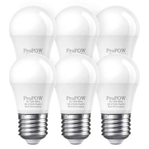 propow 3w led bulb equivalent 25 watt light bulbs, a15 soft white 2700k energy saving low watt e26 base bulb for home bedroom(6-pack)