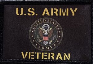 us army veteran morale patch.2x3" hook and loop patch. made in the usa