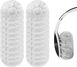 fancystyle pack of 200 disposable headphone covers sanitary earpad covers white 11cm