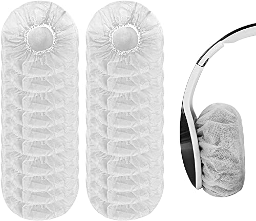 Fancystyle Pack of 200 Disposable Headphone Covers Sanitary Earpad Covers White 11cm