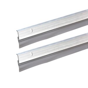 frost king a59/36h premium aluminum and vinyl door sweep 1-5/8 -inch by 36-inches, silver - 2-pack