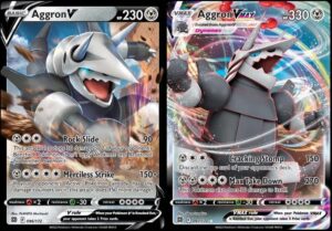 aggron v & vmax 097/172 brilliant stars - ultra rare pokemon card lot