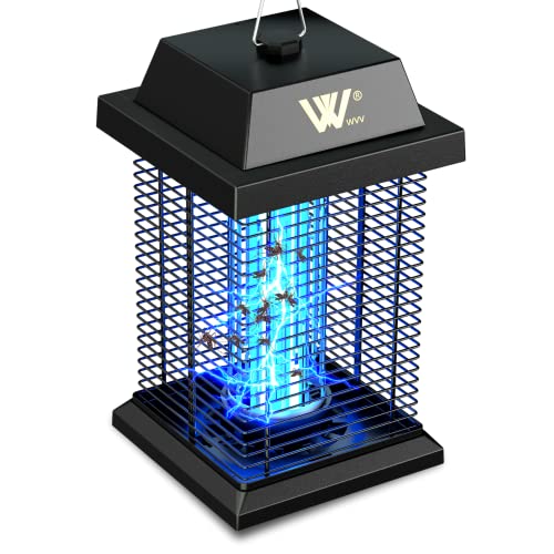 WVV Bug Zapper, 4200V Electric Mosquito Zappers Killer ,Electronic Light Bulb Lamp for Outdoor and Indoor (Metal A)