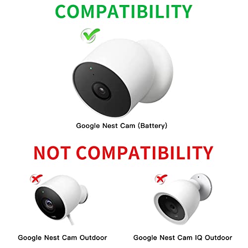 Power Cable Compatible with Google Nest Cam Outdoor or Indoor, Battery, 30Ft/9.1m Weatherproof Outdoor Cable Continuously Charging Your Nest Camera (White)