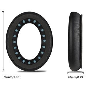 SOULWIT Professional Ear Pads Cushions Replacement for Bose QuietComfort 45 (QC45)/QuietComfort SE (QC SE) Over-Ear Headphones, Earpads with Softer Protein Leather, Noise Isolation Foam (Black)