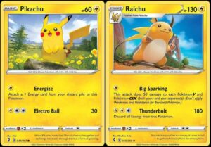 raichu 050/203 - evolving skies - rare - evolution pokemon card lot- pikachu 049/203