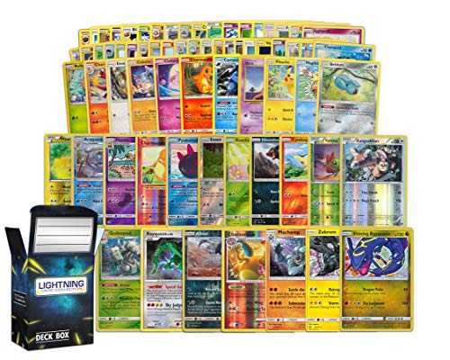 Lightning Card Collection Value Pack - Includes 50 Cards and a Deck Box Compatible with Pokemon Cards