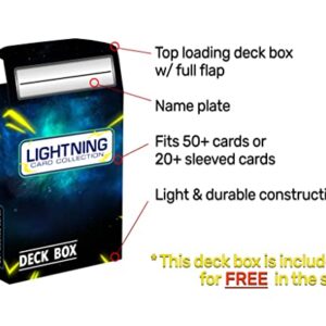 Lightning Card Collection Value Pack - Includes 50 Cards and a Deck Box Compatible with Pokemon Cards