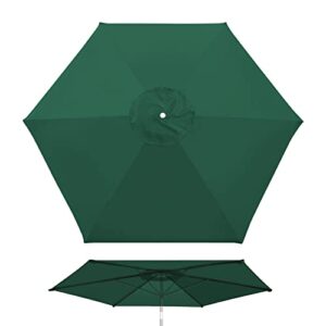 yardgrow 8.2ft 6 ribs patio umbrella replacement canopy market umbrella top fit outdoor umbrella canopy (canopy only) (green)