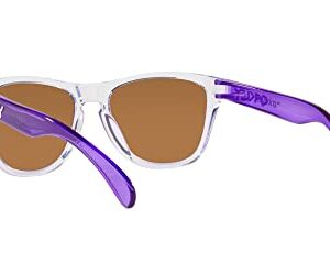 Oakley Youth OJ9009 Frogskins XXS Square Sunglasses, Clear/Prizm Violet, 48 mm